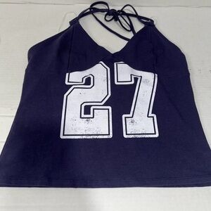 Wild Fable Blue Halter Top #27 Size Medium Y2k